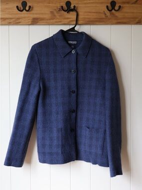 Vintage Boiled Wool Lands End Button Down Size Medium 8